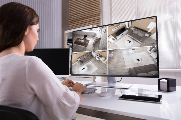 Salon IP cameras and access control system
